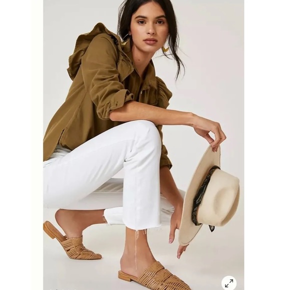 ANTHROPOLOGIE MATISSE WOVEN EAST END SLIDES SLIP ON MULES SZ 9 NEUTRAL - Picture 5 of 16